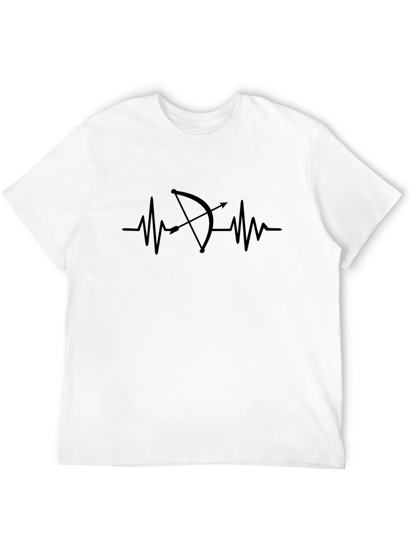 Archery Heartbeat Black T-Shirt - Archers Passion