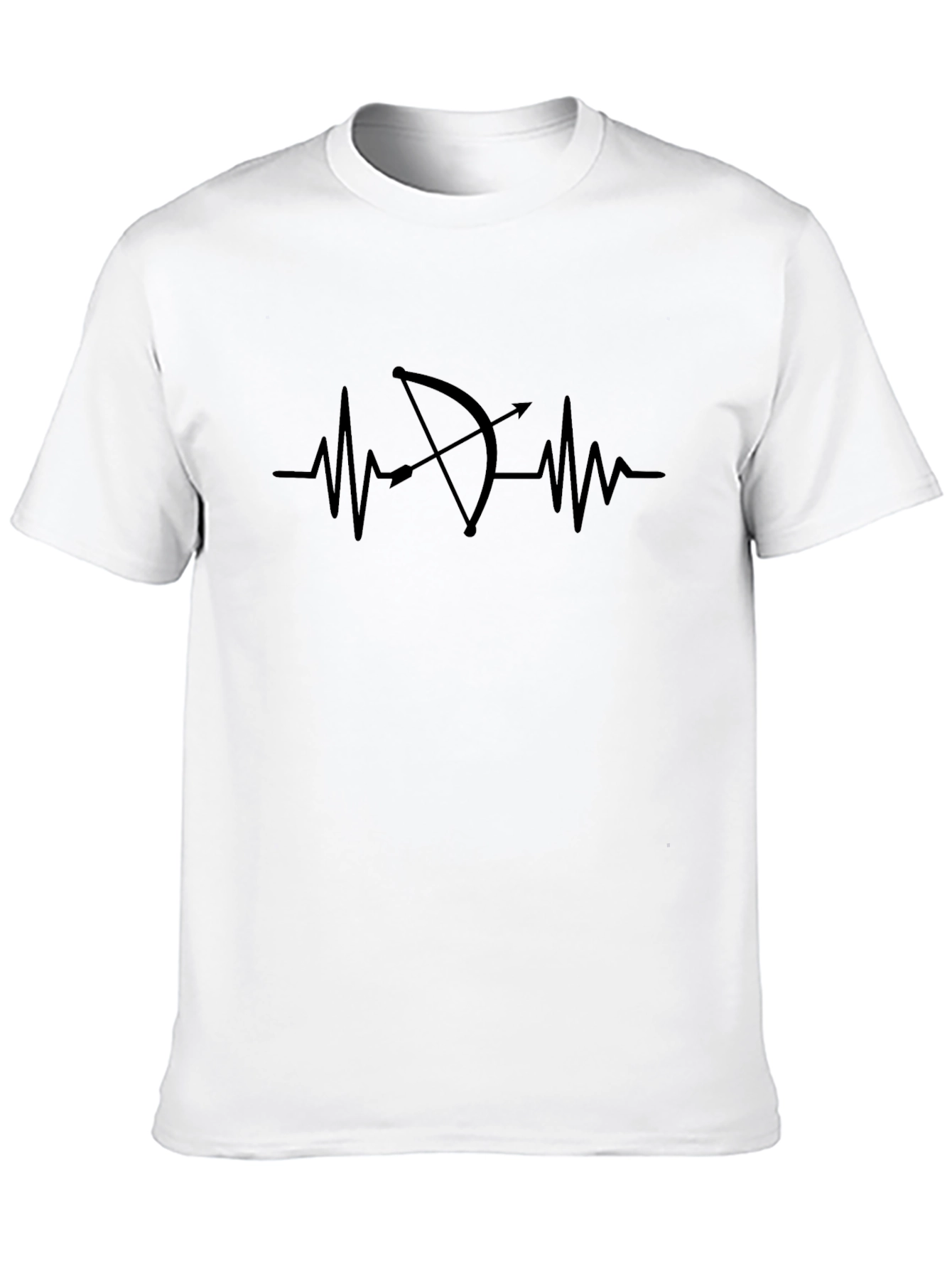 Archery Heartbeat Black T-Shirt - Archers Passion