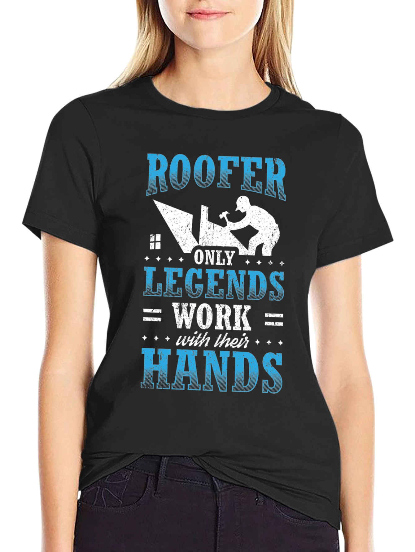 Roofer Legends Work With Their Hands T-Shirt
