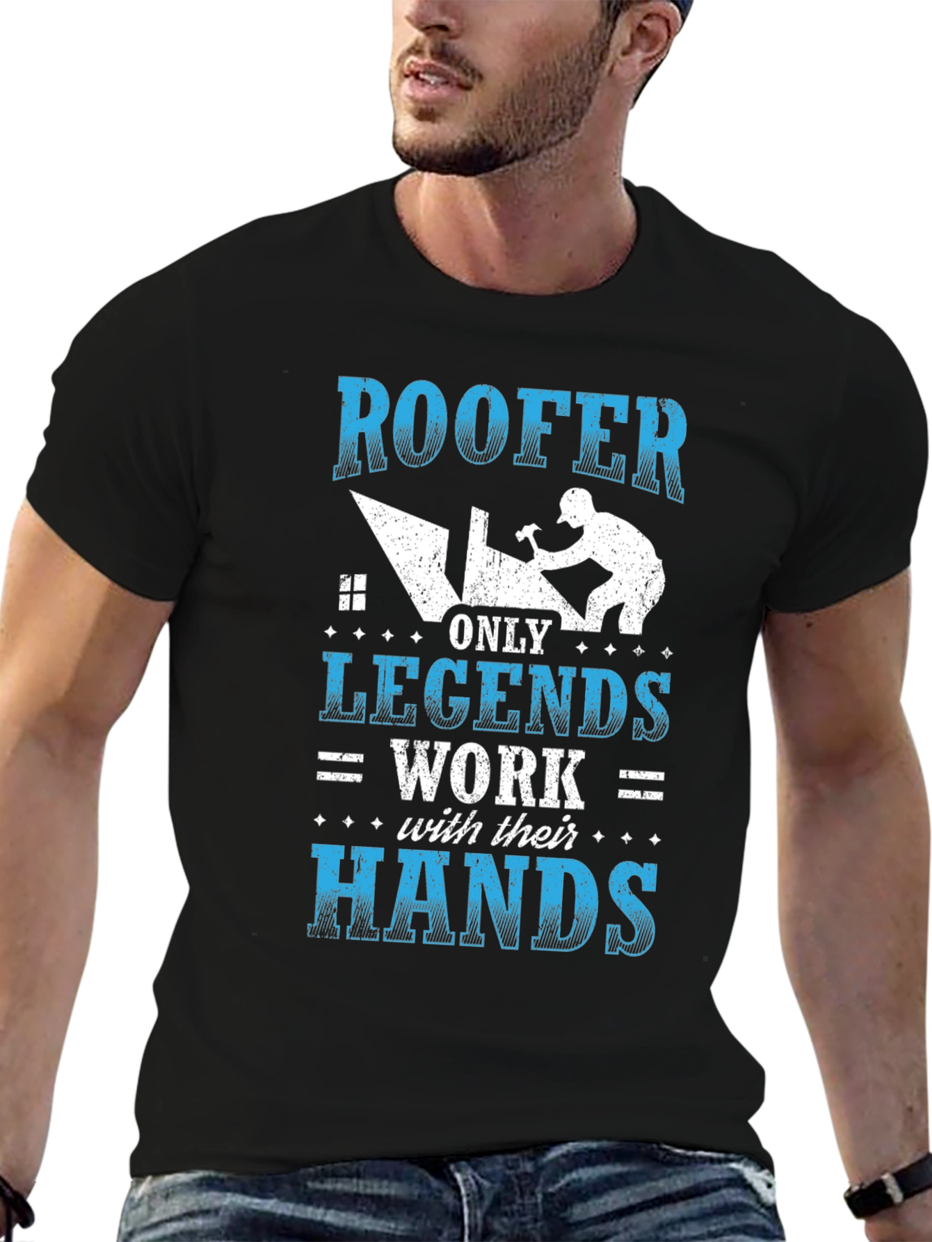 Roofer Legends Work With Their Hands T-Shirt