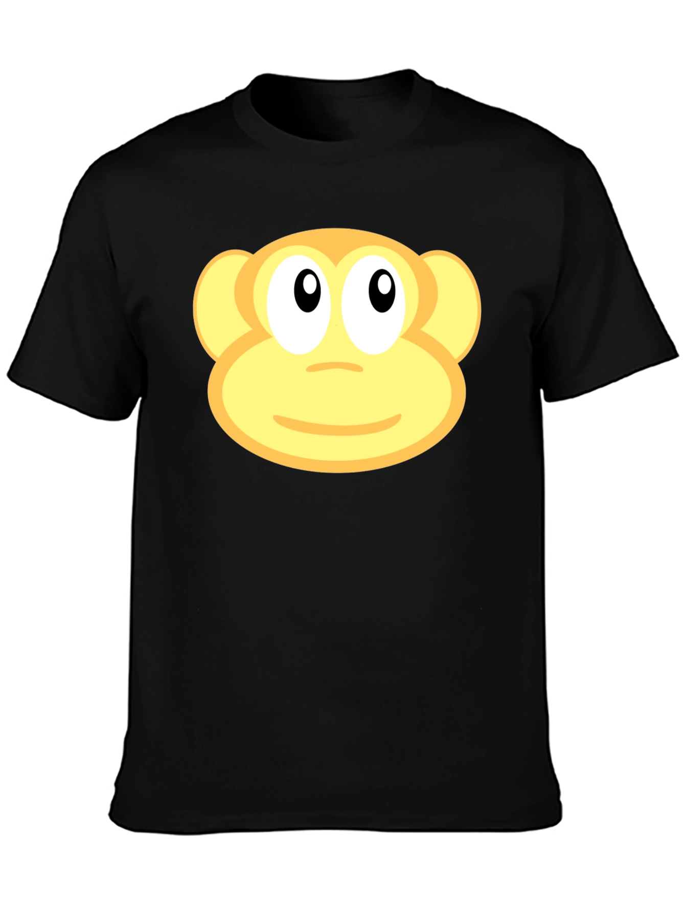 Monkey Face Graphic Black T-Shirt