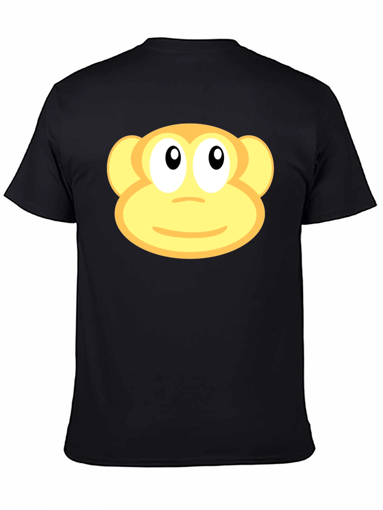 Monkey Face Graphic Black T-Shirt