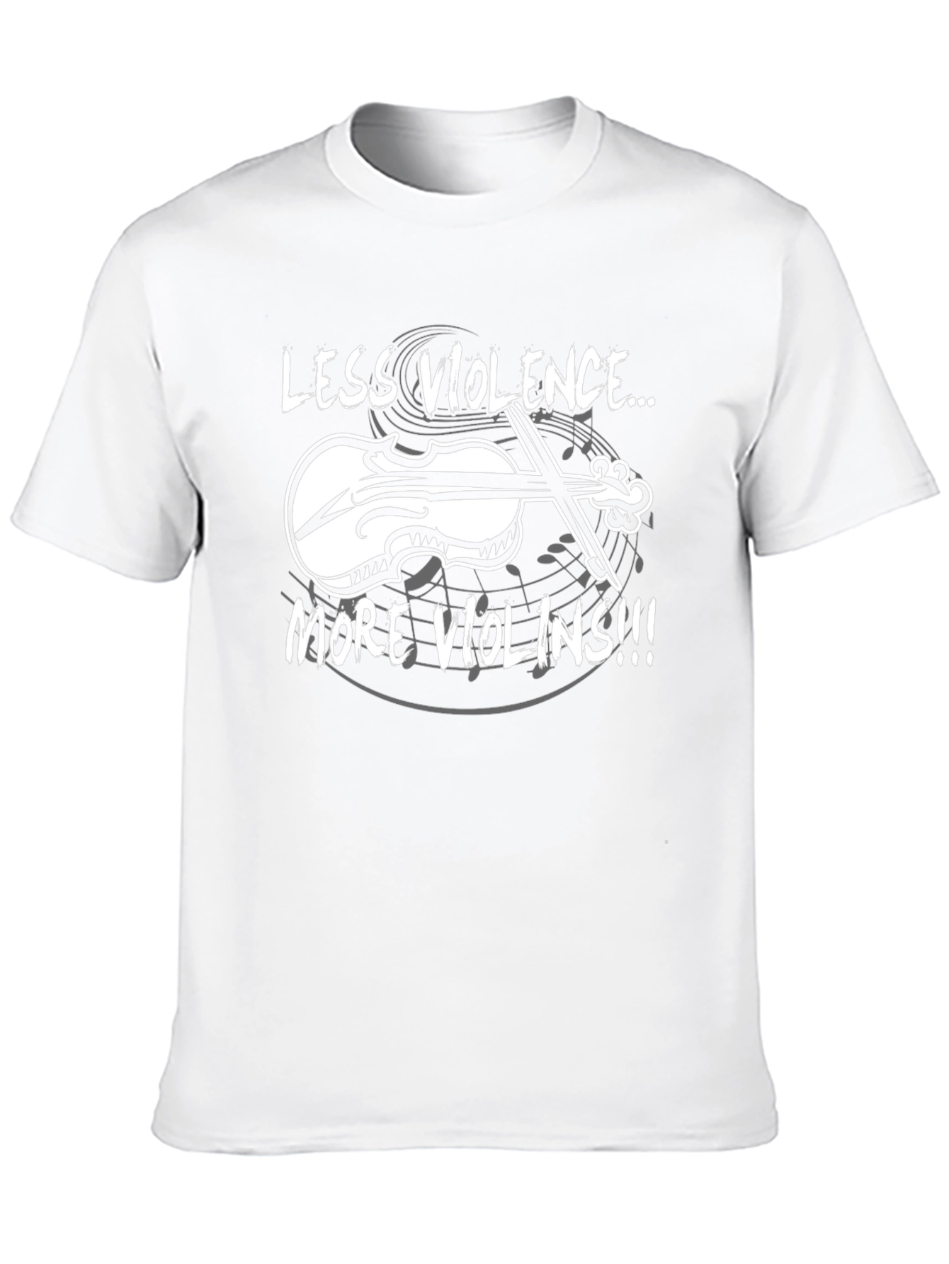 Less Violence More Violins Black T-Shirt