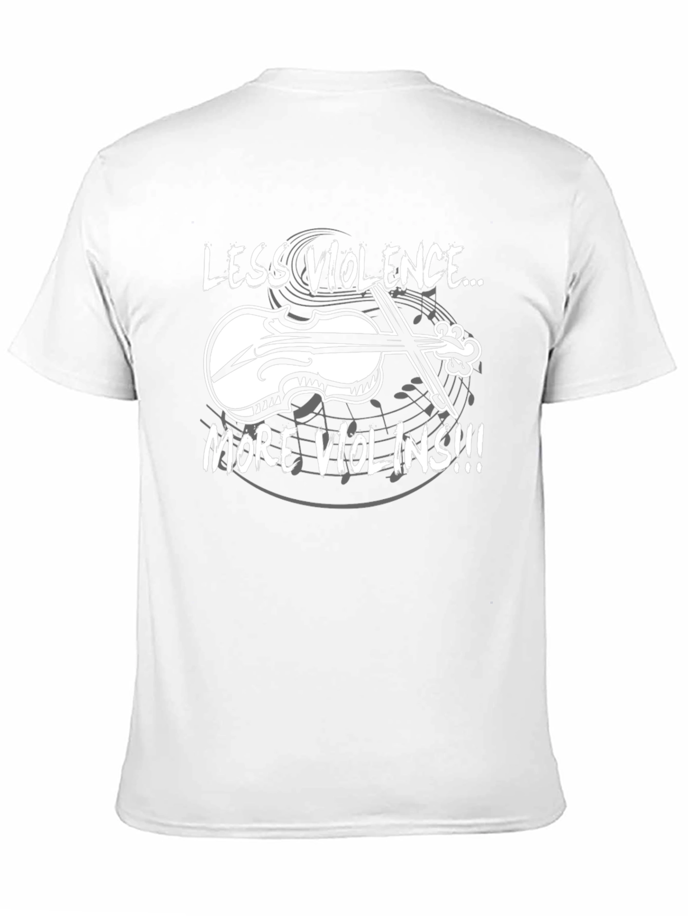 Less Violence More Violins Black T-Shirt