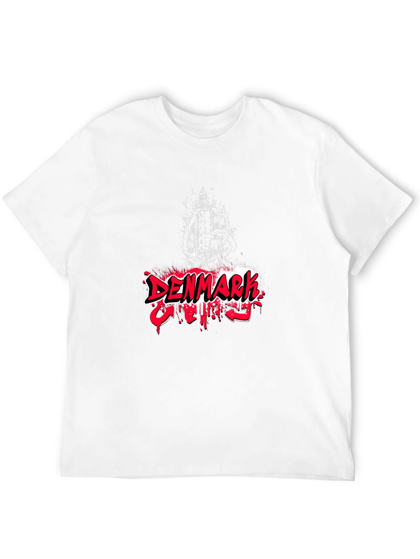 Denmark Graphic Tee - Black Cotton Blend