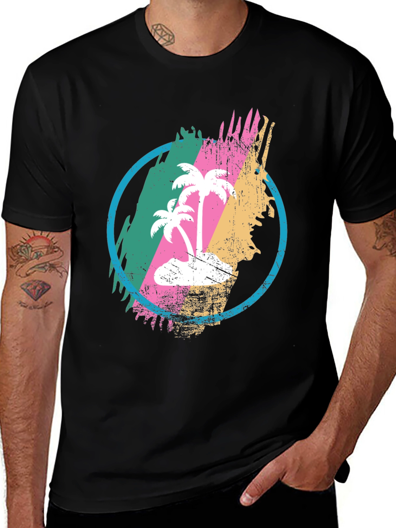Retro Palm Tee - Beach Vibes Shirt