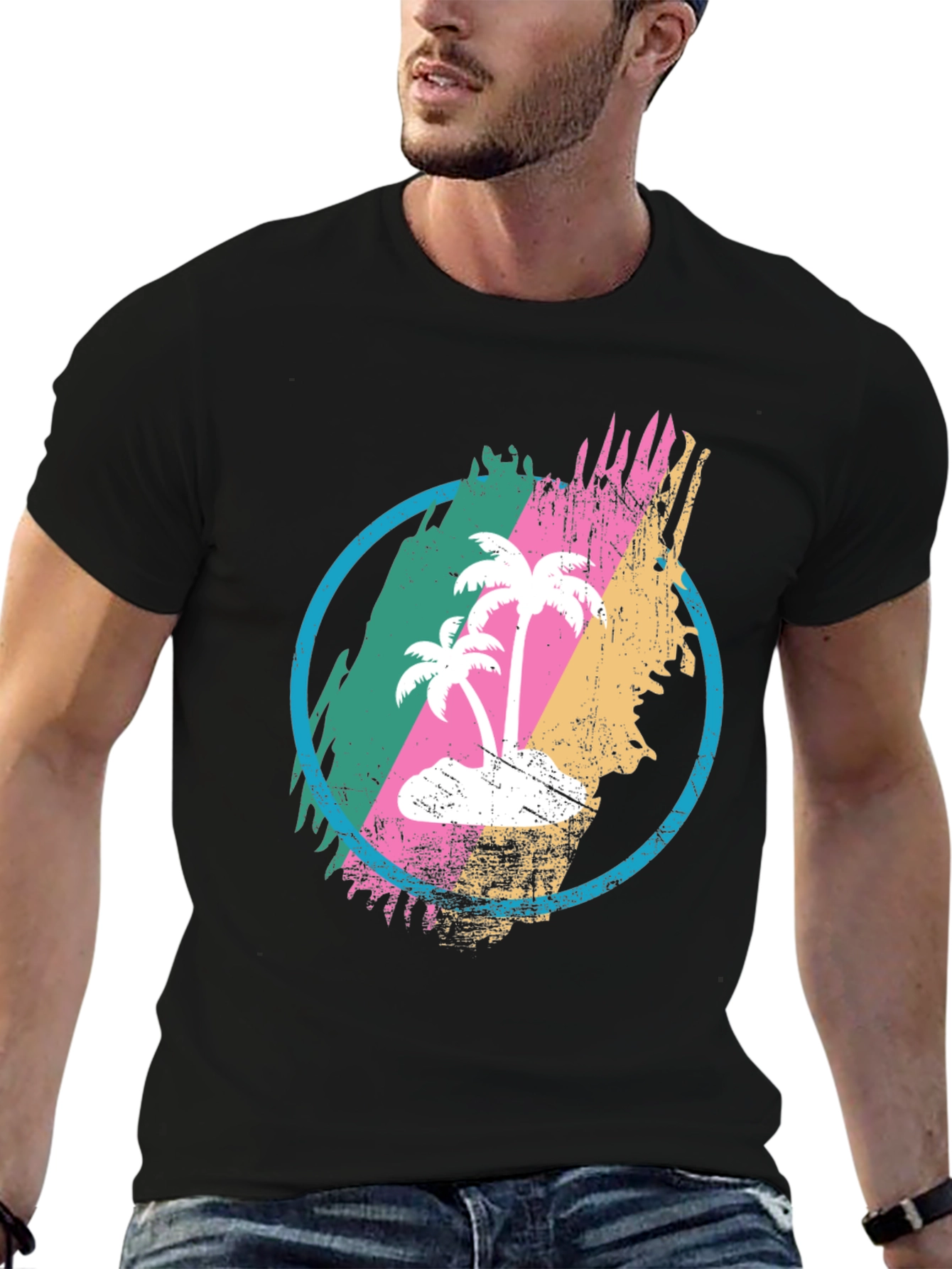 Retro Palm Tee - Beach Vibes Shirt