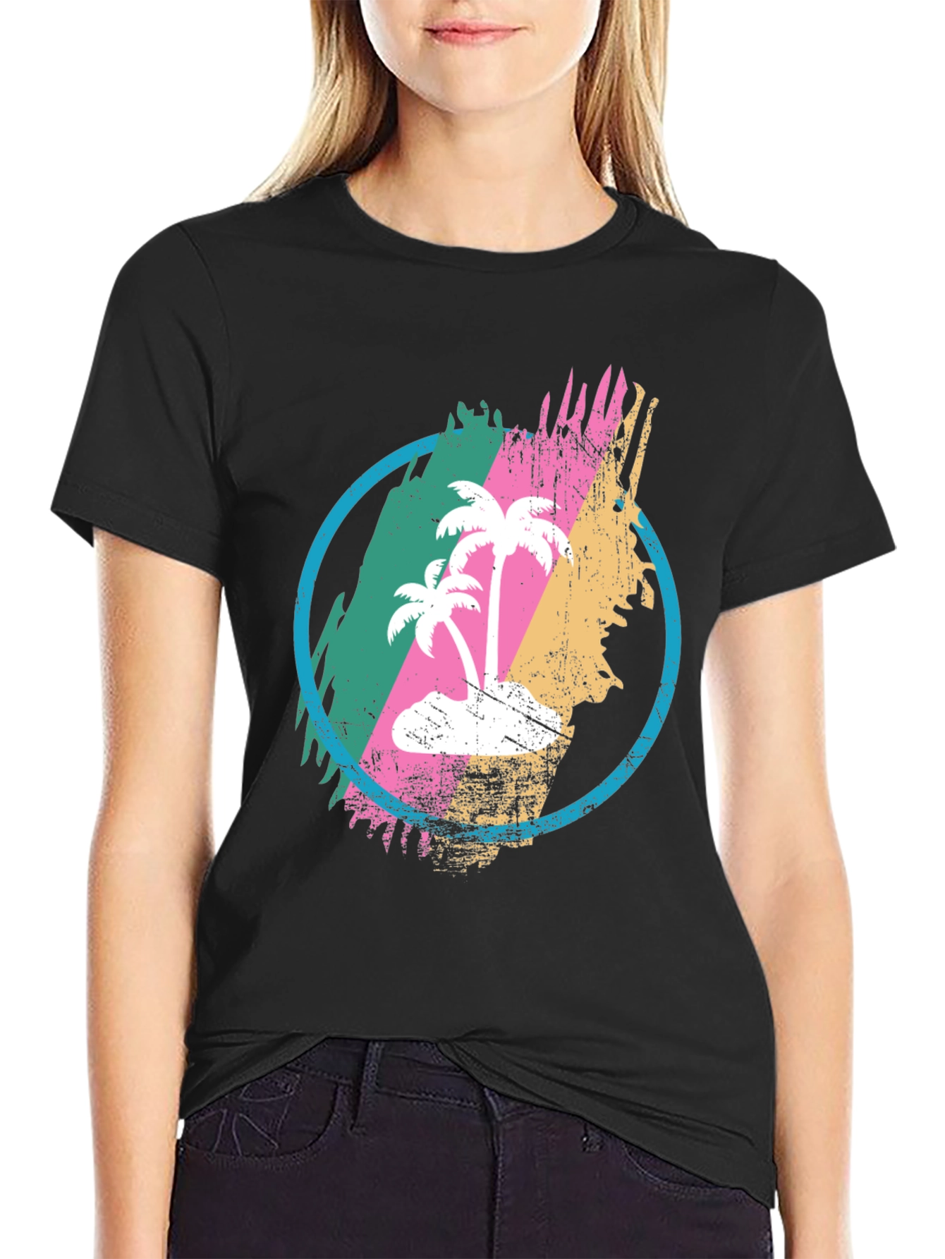 Retro Palm Tee - Beach Vibes Shirt