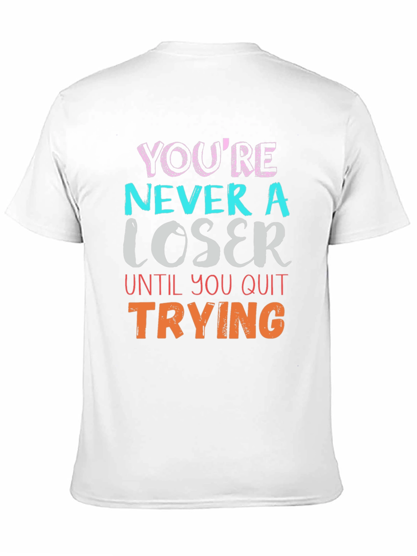 Motivational Never a Loser Black T-Shirt