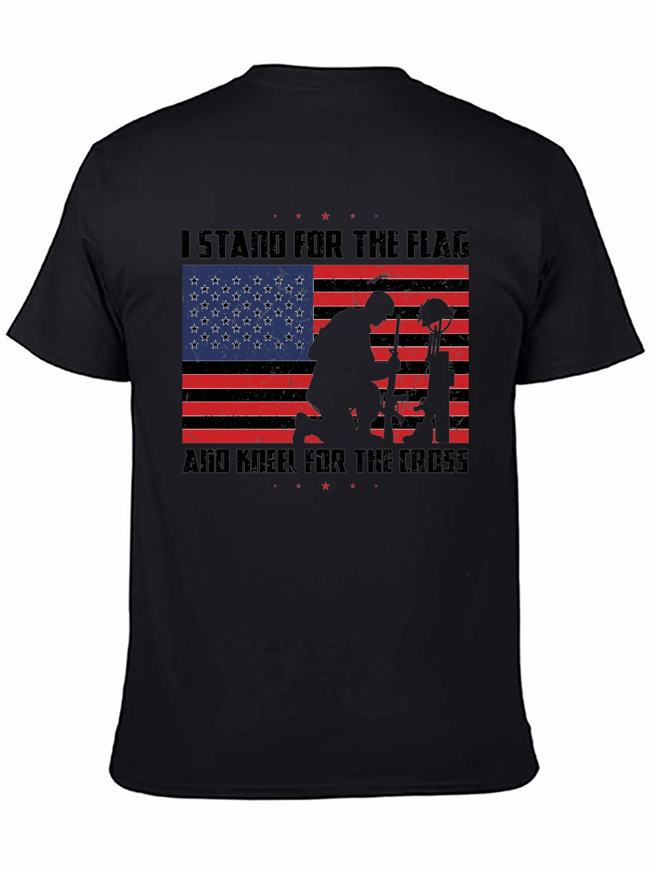 Patriotic Flag & Cross T-Shirt