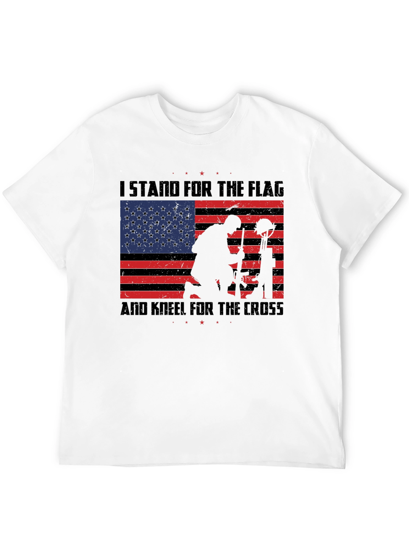 Patriotic Flag & Cross T-Shirt