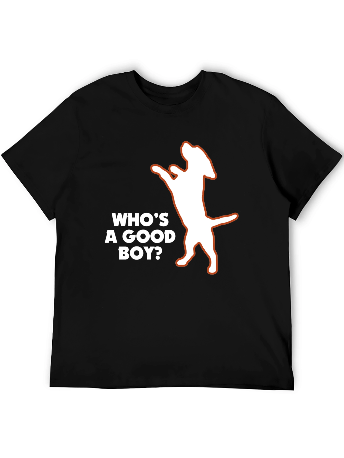 Whos a Good Boy? Dog Graphic T-Shirt - Black