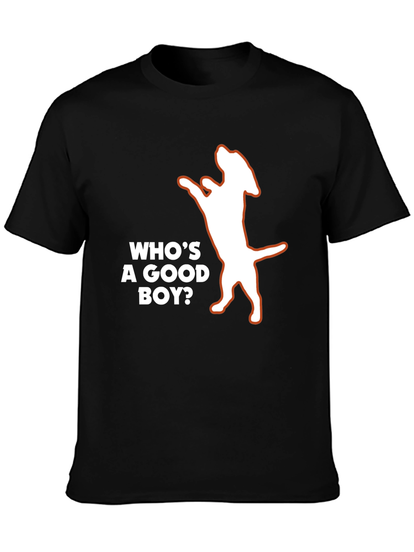 Whos a Good Boy? Dog Graphic T-Shirt - Black