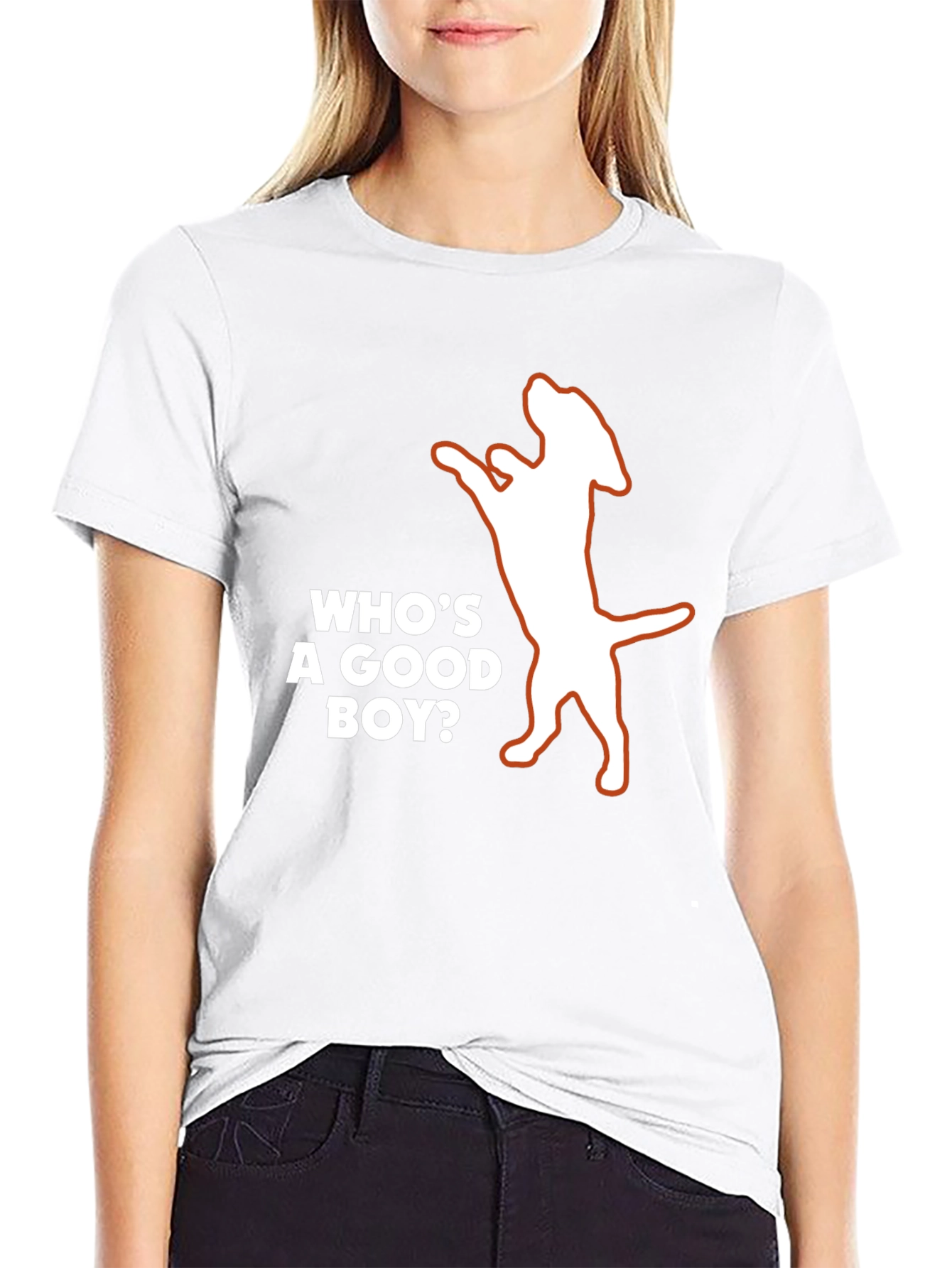 Whos a Good Boy? Dog Graphic T-Shirt - Black