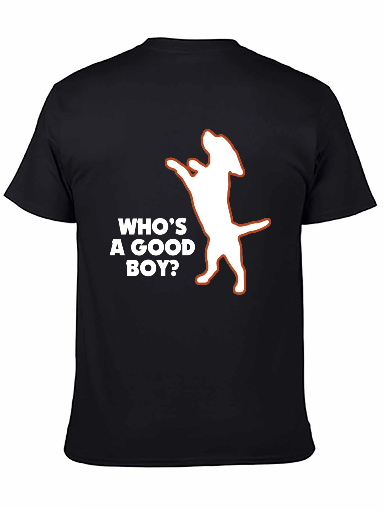Whos a Good Boy? Dog Graphic T-Shirt - Black