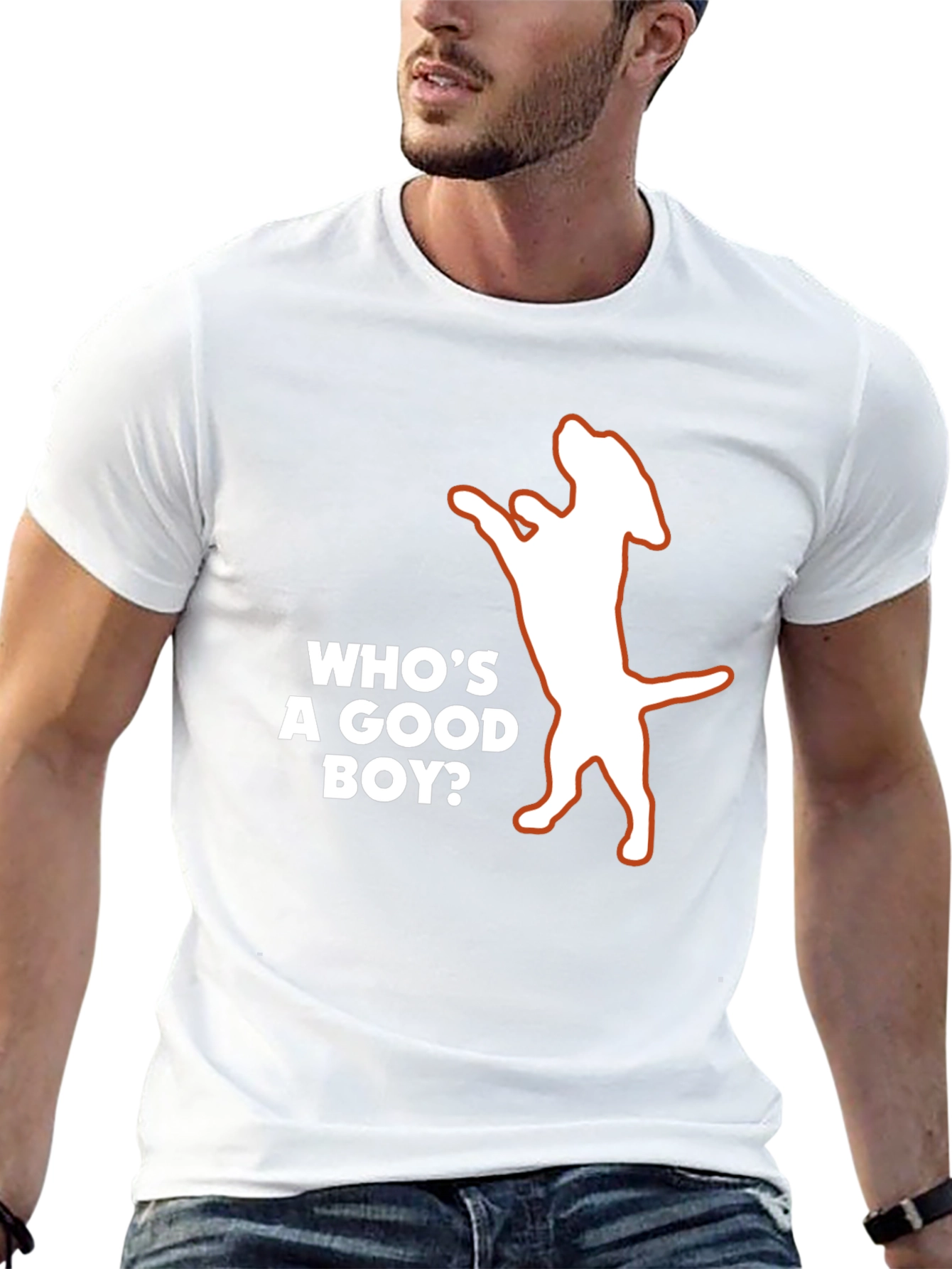 Whos a Good Boy? Dog Graphic T-Shirt - Black