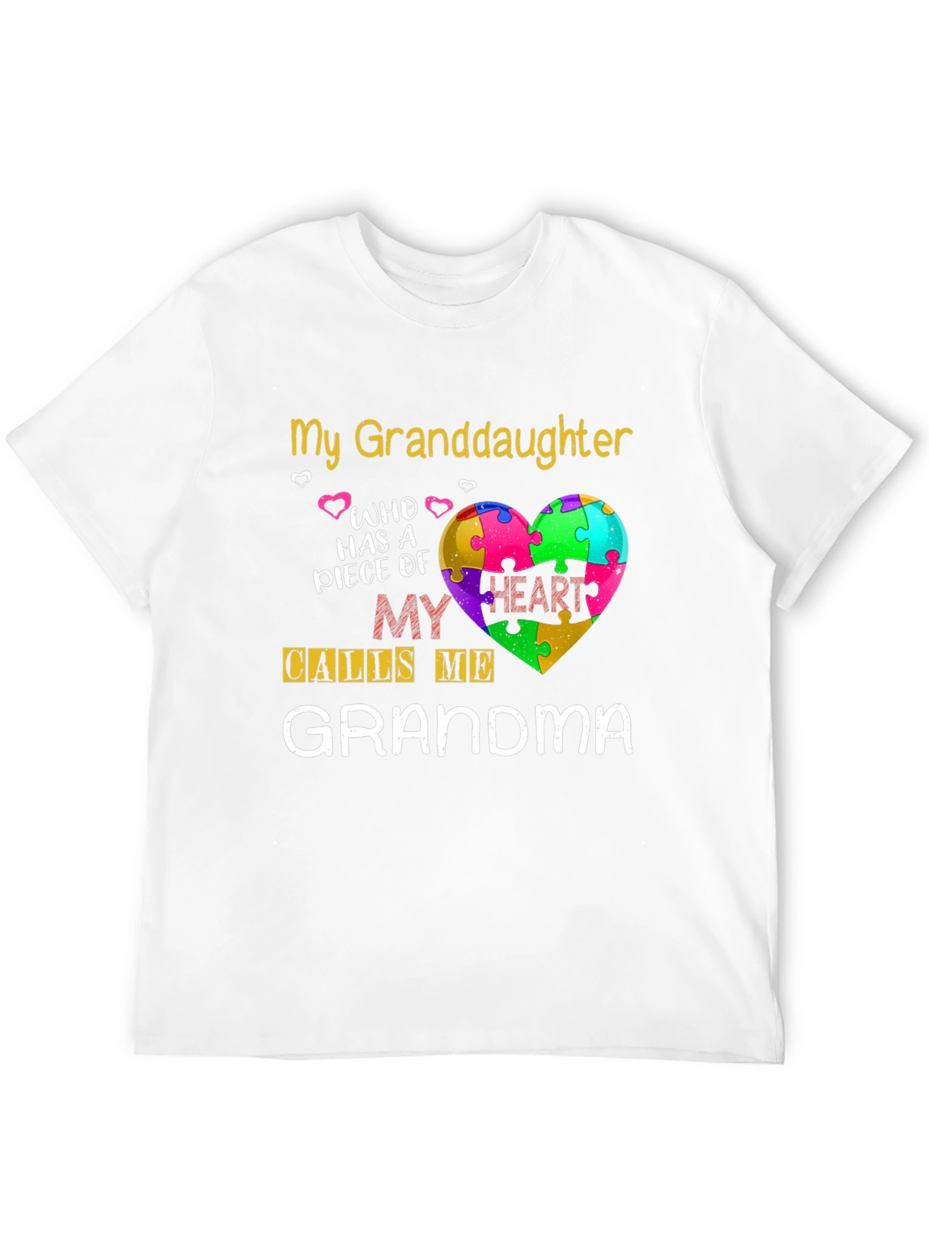 Granddaughter Grandma Puzzle Heart T-Shirt