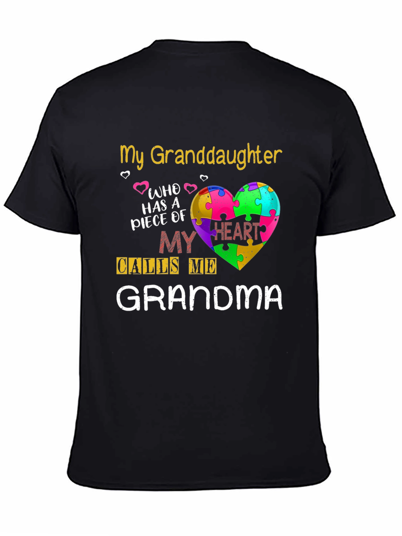 Granddaughter Grandma Puzzle Heart T-Shirt