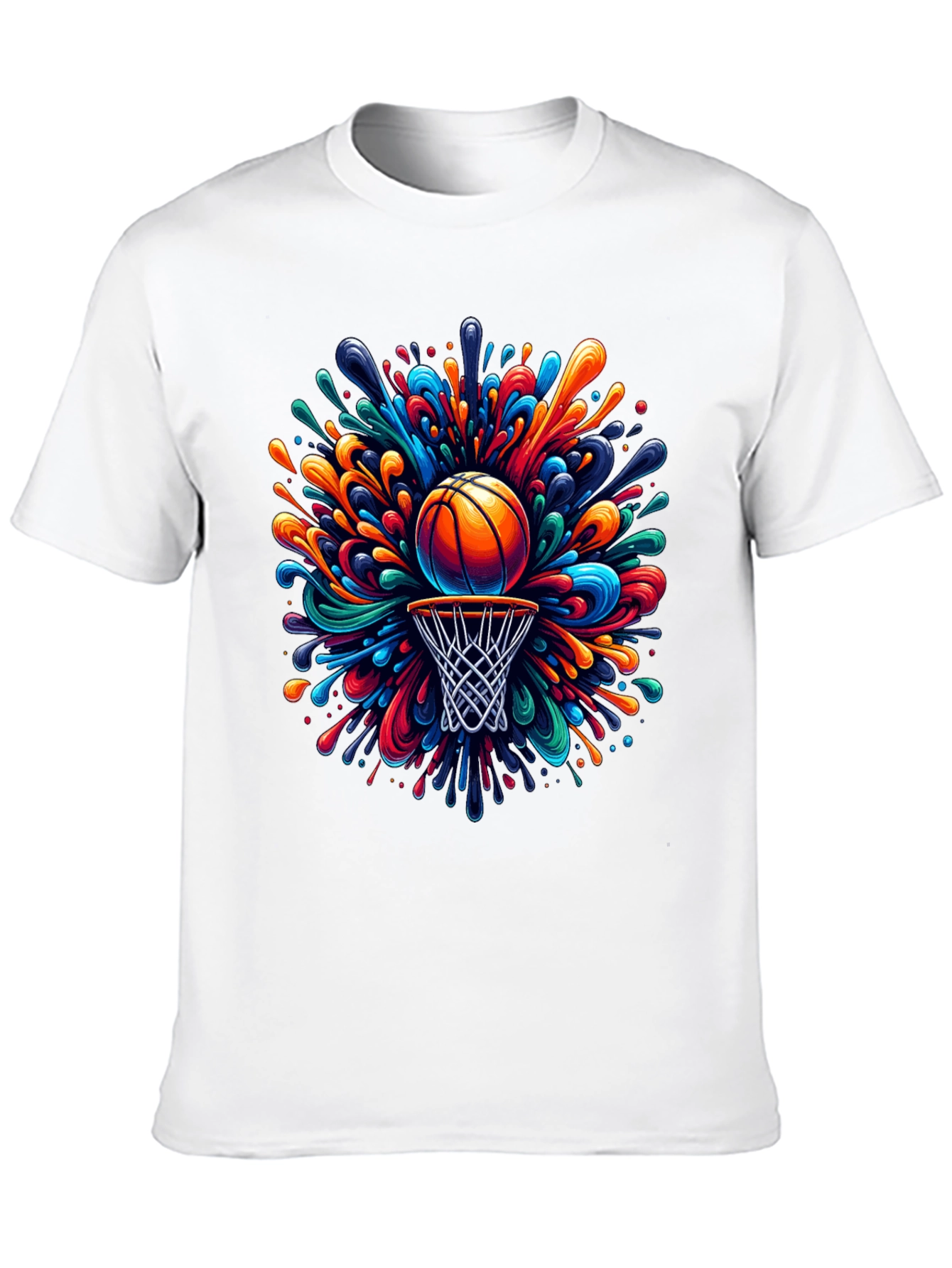 Colorful Basketball Splash T-Shirt