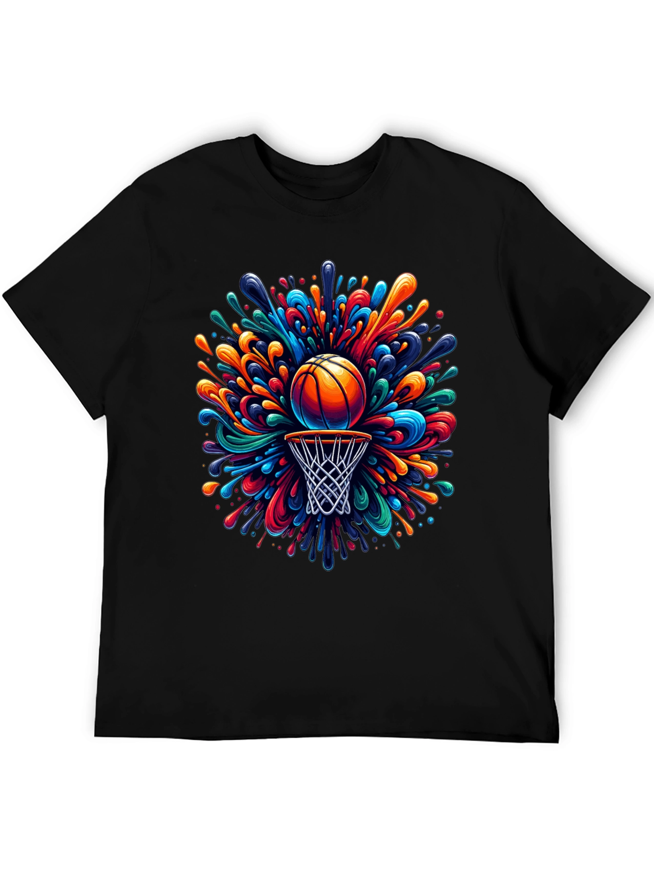 Colorful Basketball Splash T-Shirt