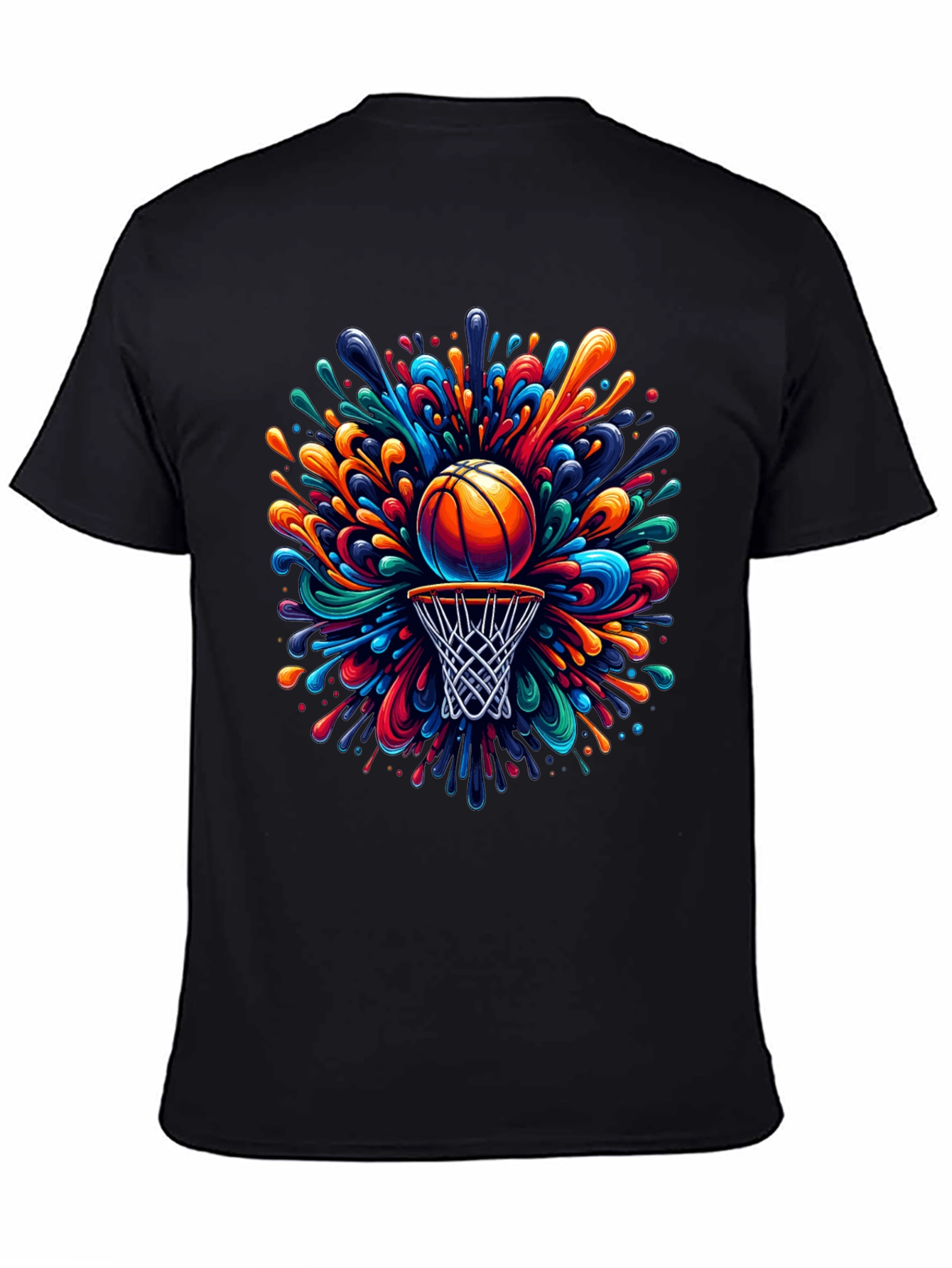 Colorful Basketball Splash T-Shirt