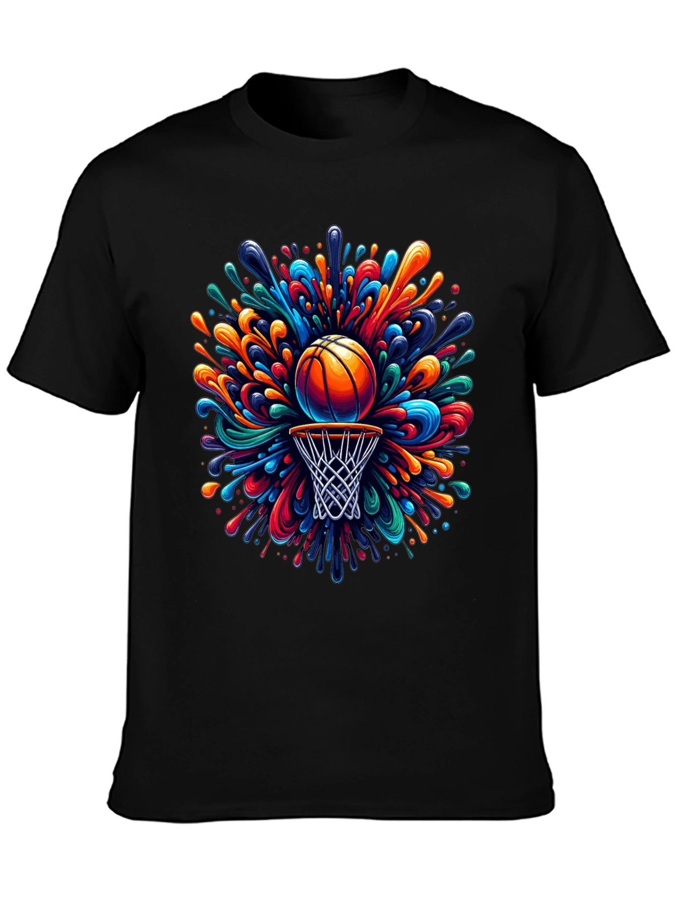 Colorful Basketball Splash T-Shirt