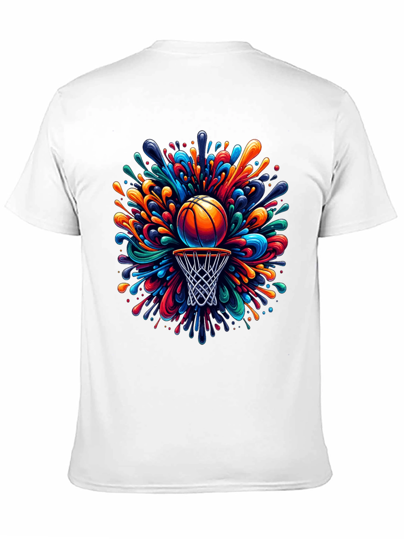 Colorful Basketball Splash T-Shirt