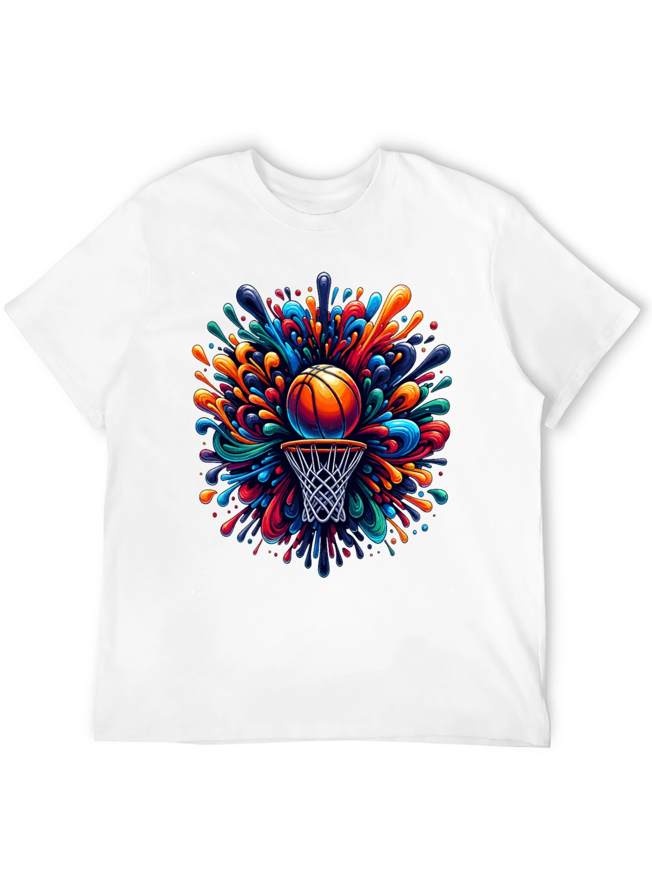 Colorful Basketball Splash T-Shirt