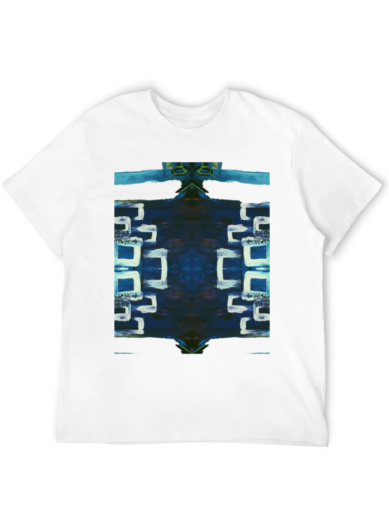 Abstract Geometric Print Black T-Shirt