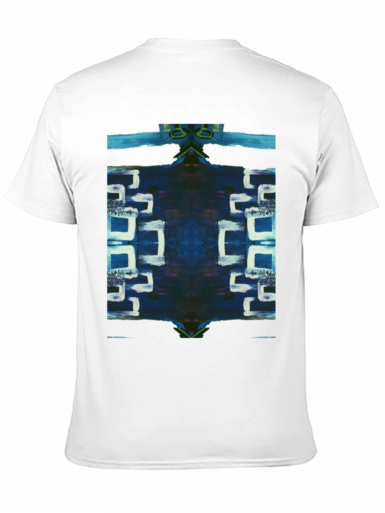 Abstract Geometric Print Black T-Shirt
