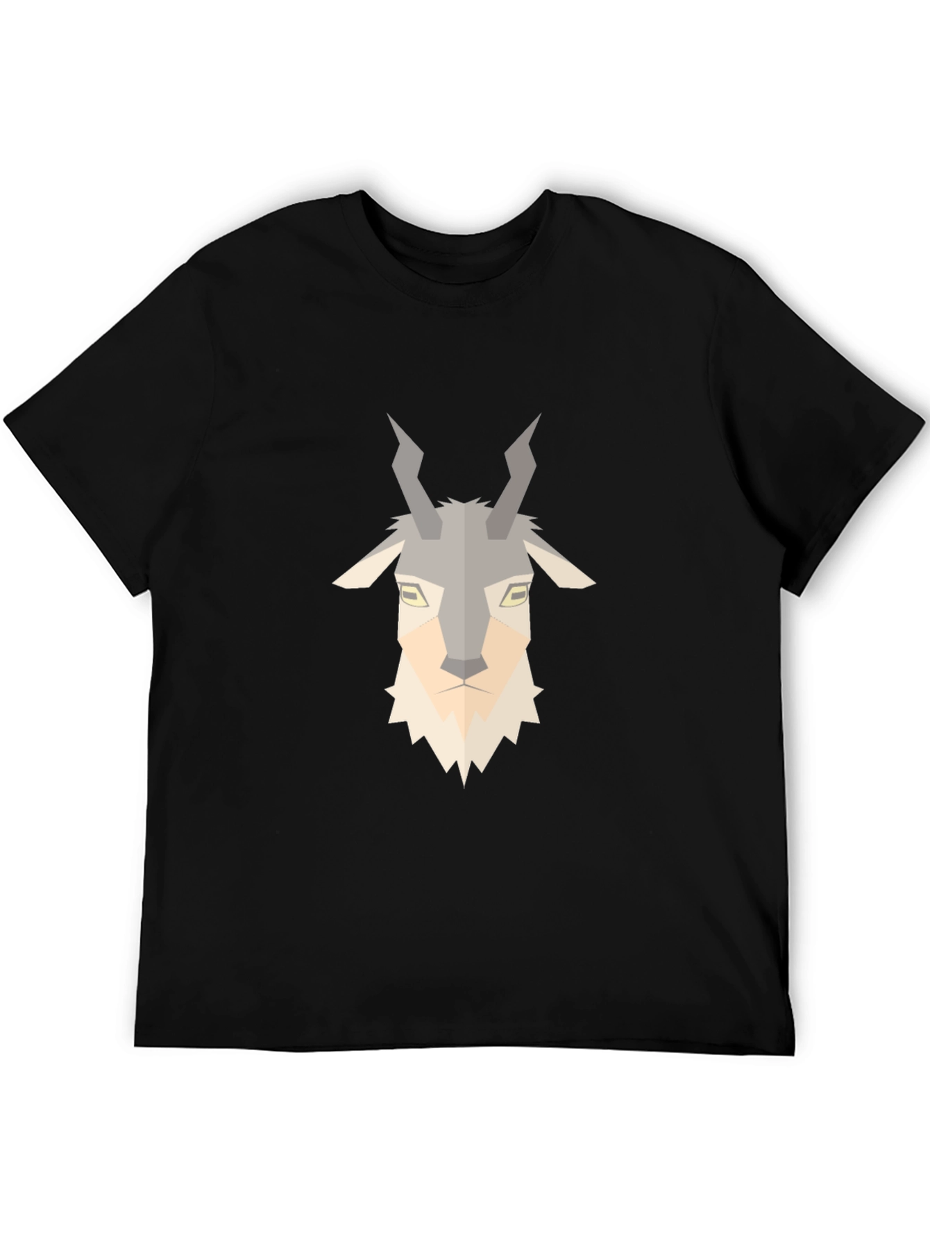 Geometric Goat Tee - Stylish Animal Print T-Shirt
