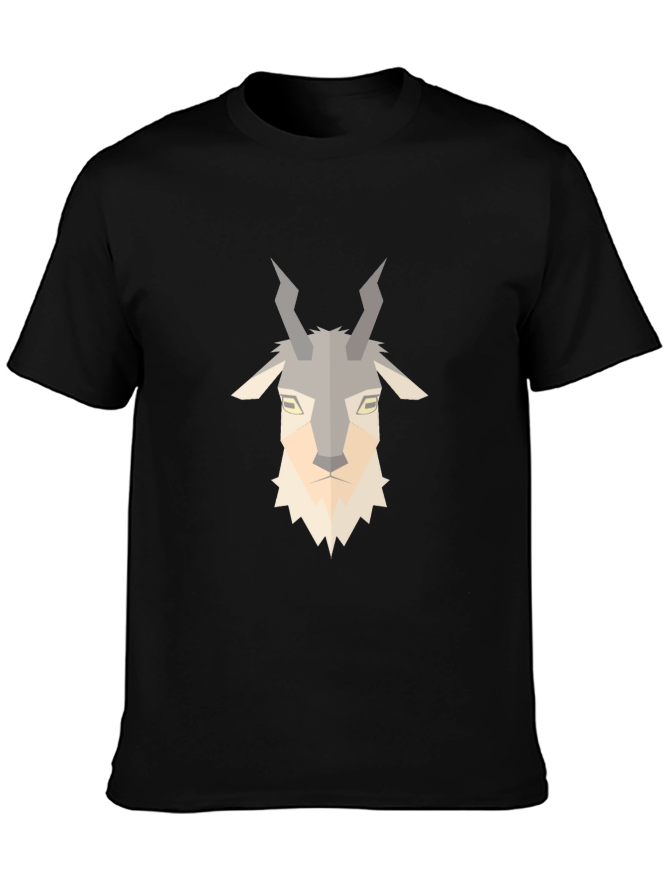 Geometric Goat Tee - Stylish Animal Print T-Shirt