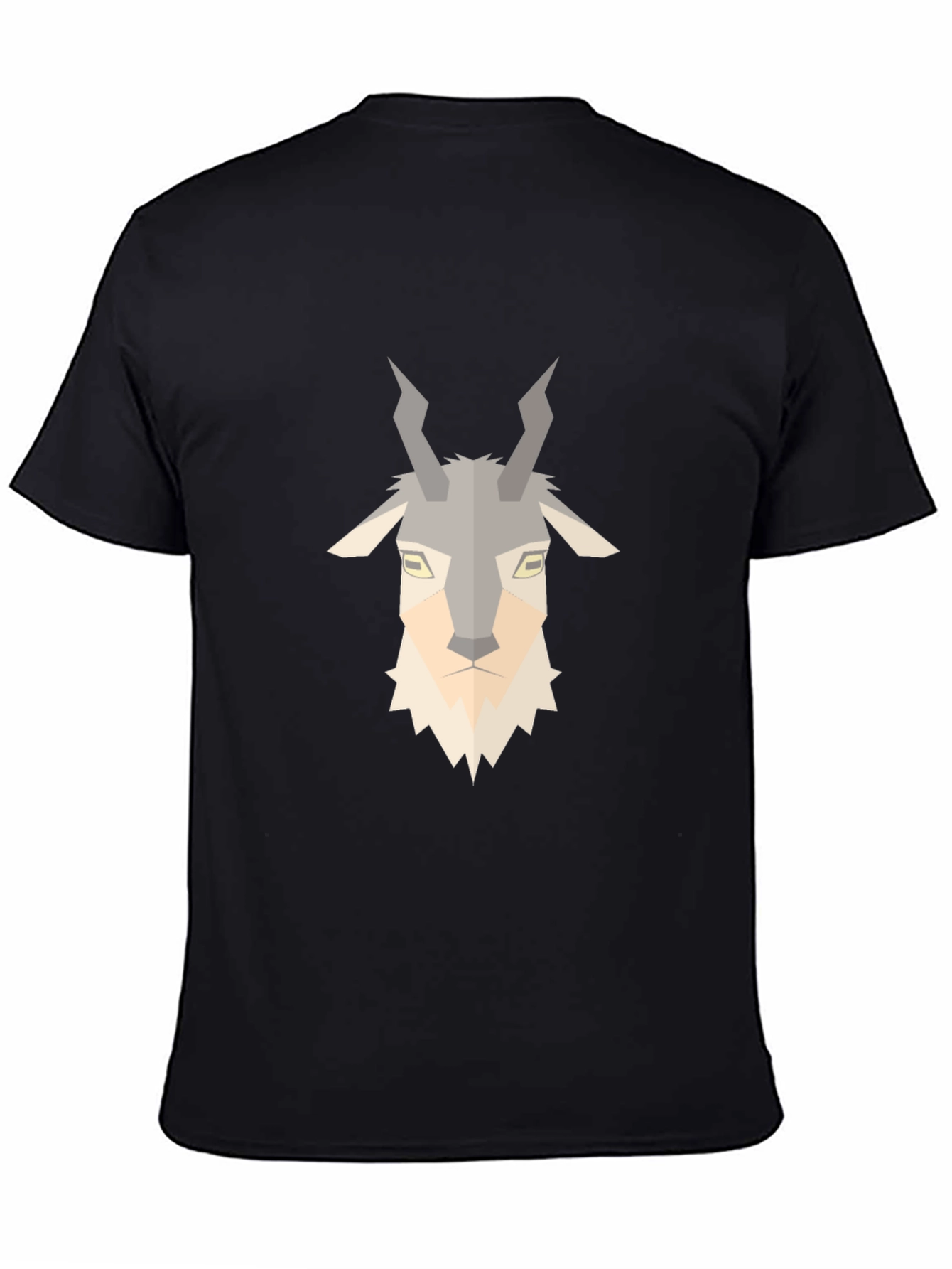 Geometric Goat Tee - Stylish Animal Print T-Shirt