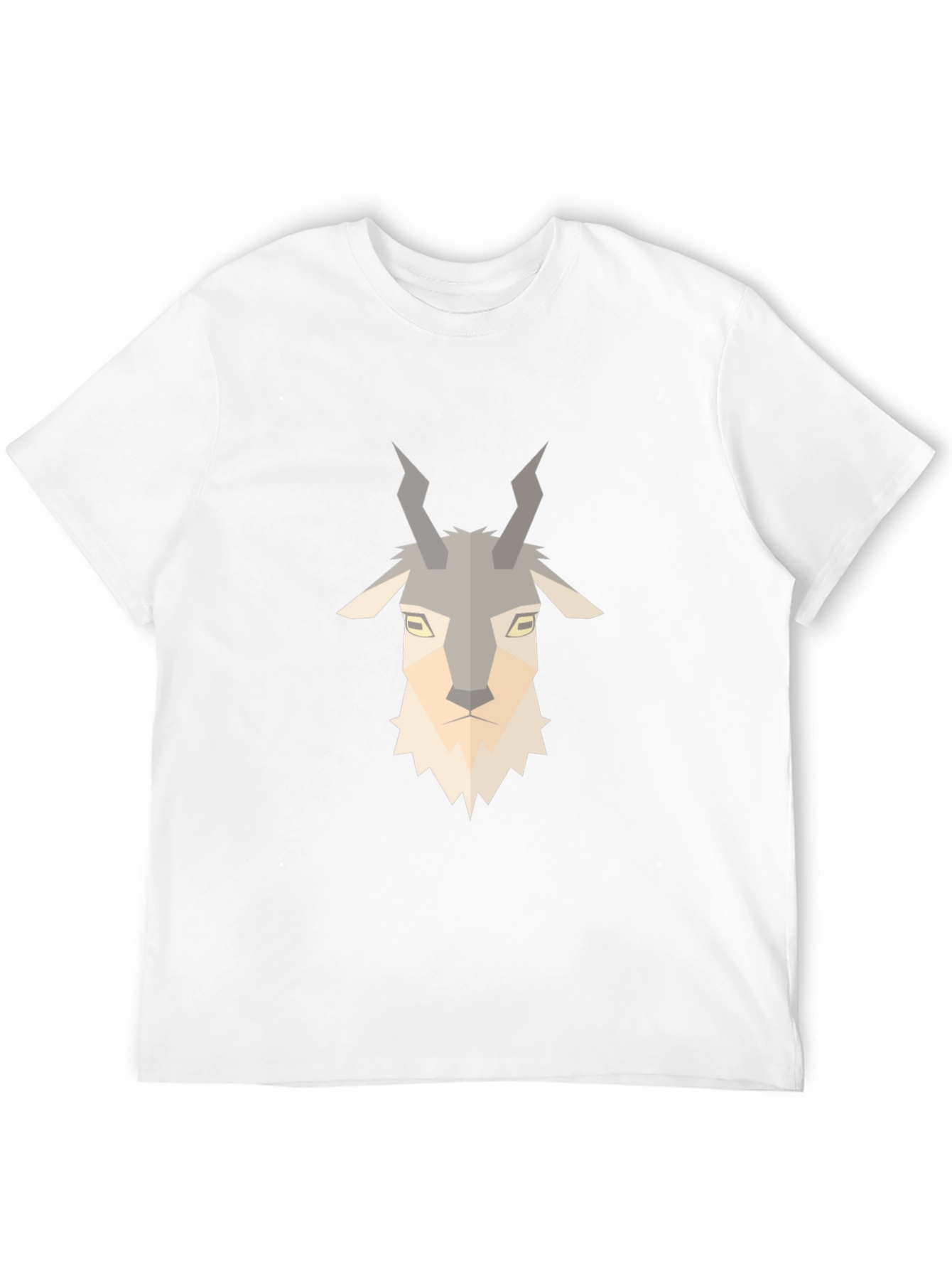 Geometric Goat Tee - Stylish Animal Print T-Shirt