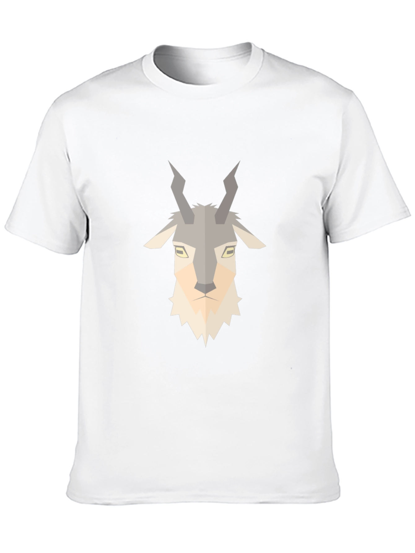 Geometric Goat Tee - Stylish Animal Print T-Shirt