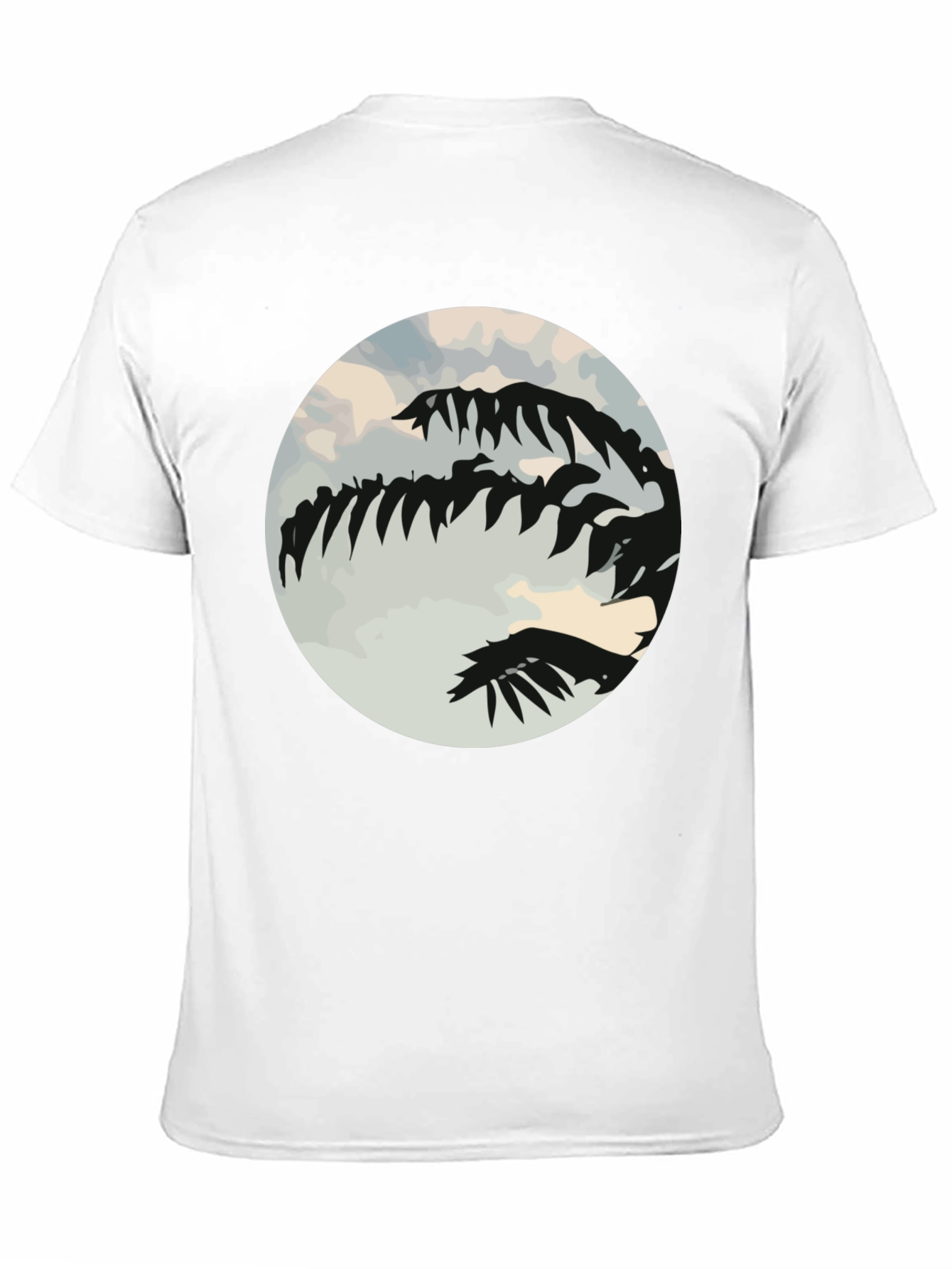 Tropical Palm Tree Silhouette Black Graphic Tee