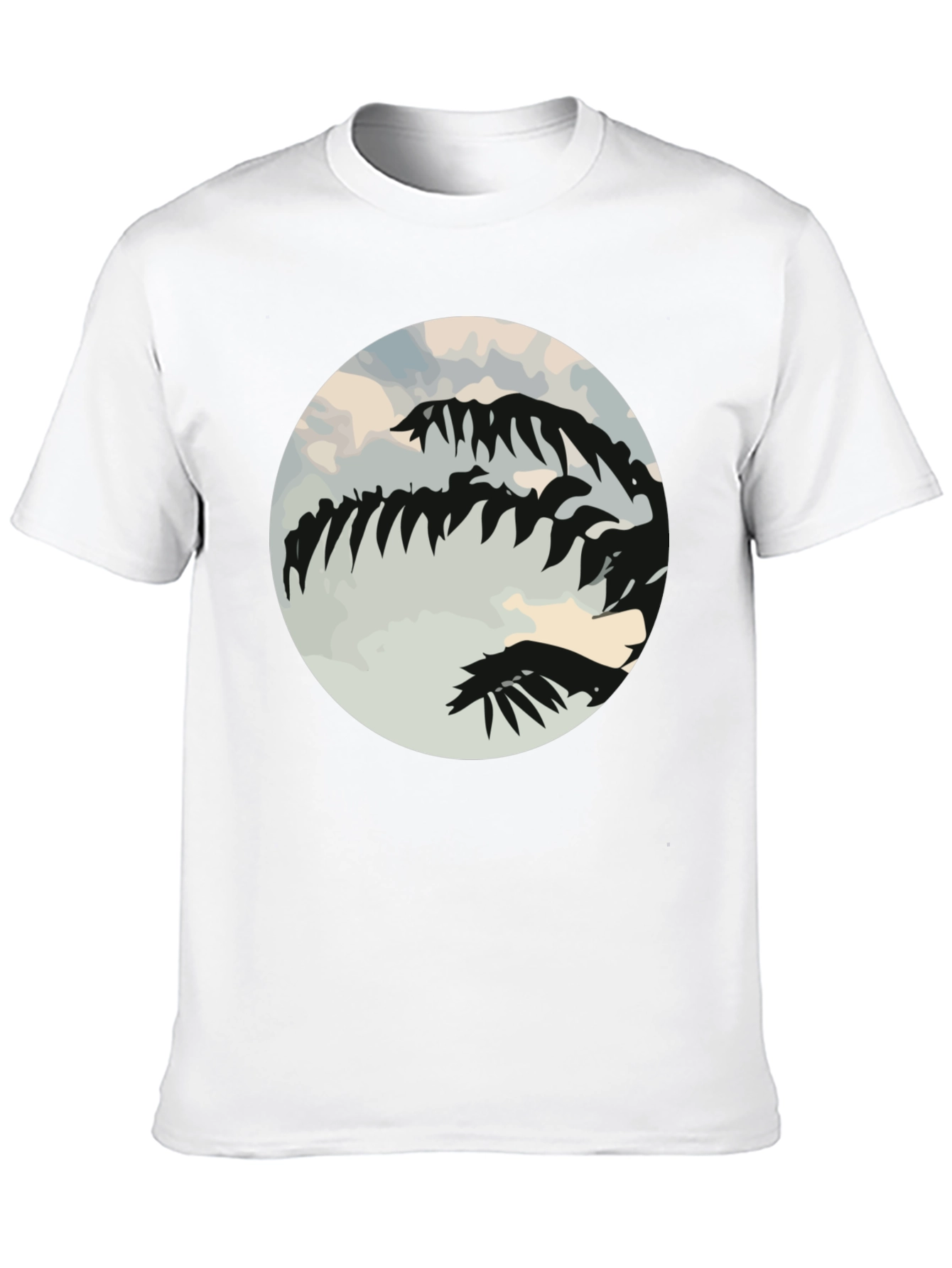 Tropical Palm Tree Silhouette Black Graphic Tee
