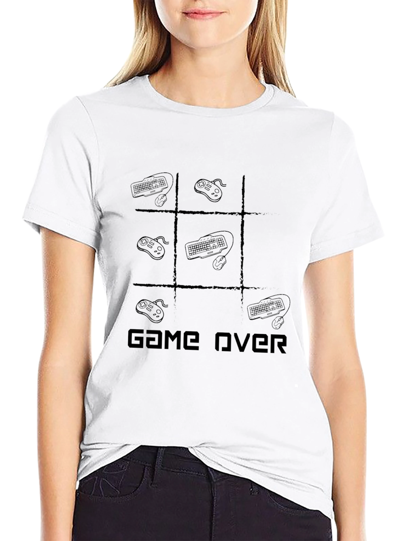 Game Over Tic-Tac-Toe Gamer T-Shirt