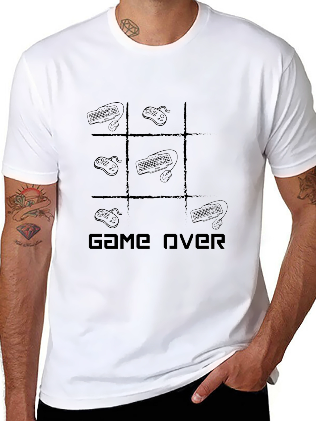 Game Over Tic-Tac-Toe Gamer T-Shirt