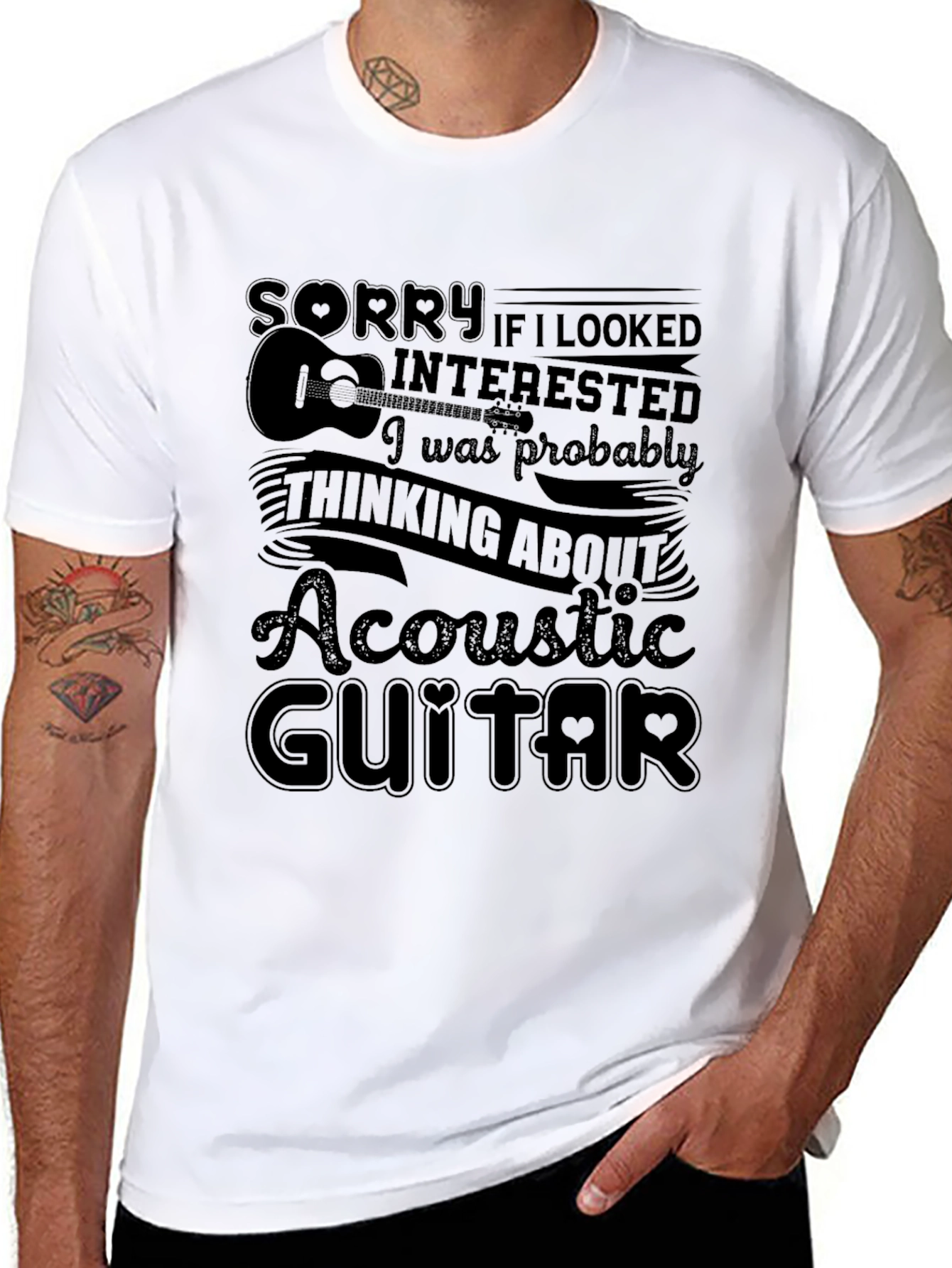 Acoustic Guitar T-Shirt - Music Lover Tee