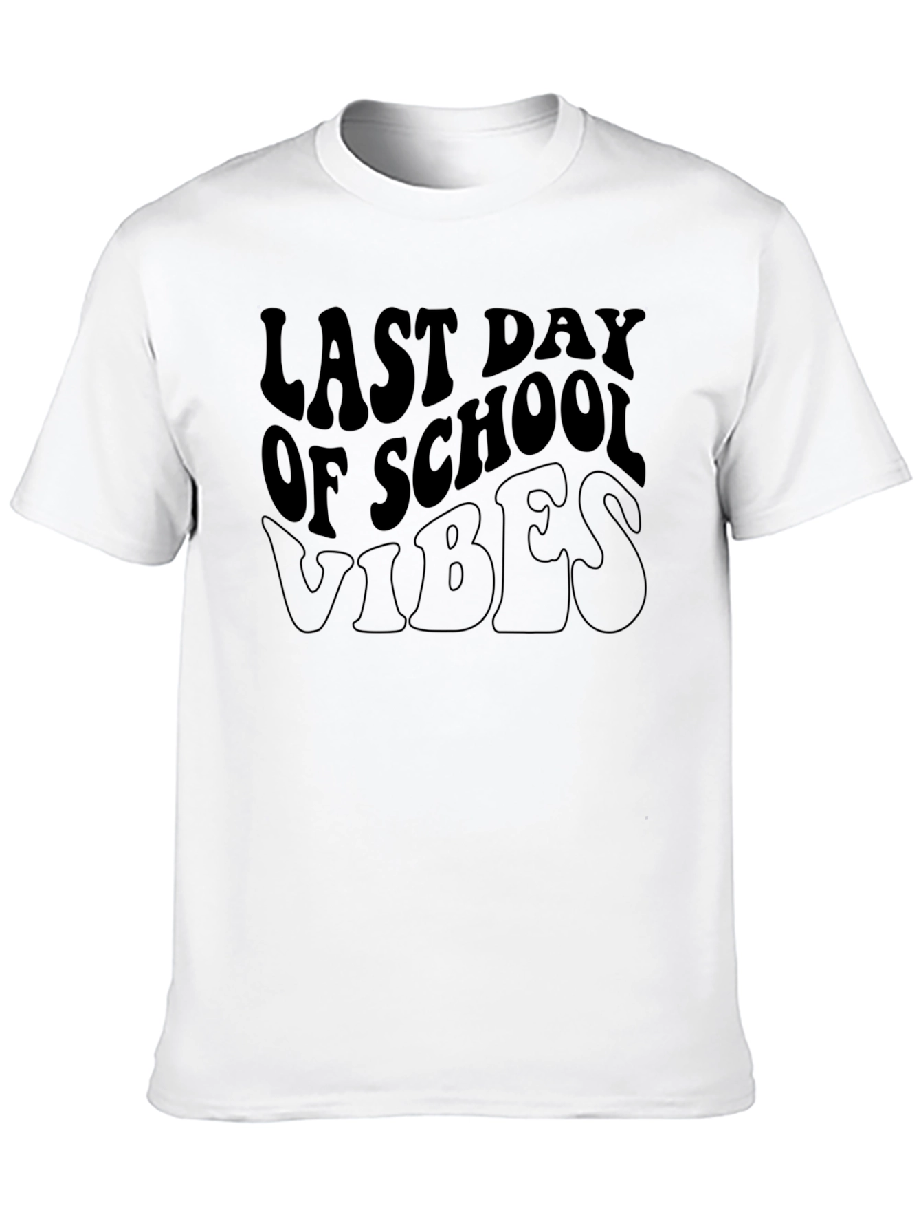 Last Day of School Vibes Black T-Shirt
