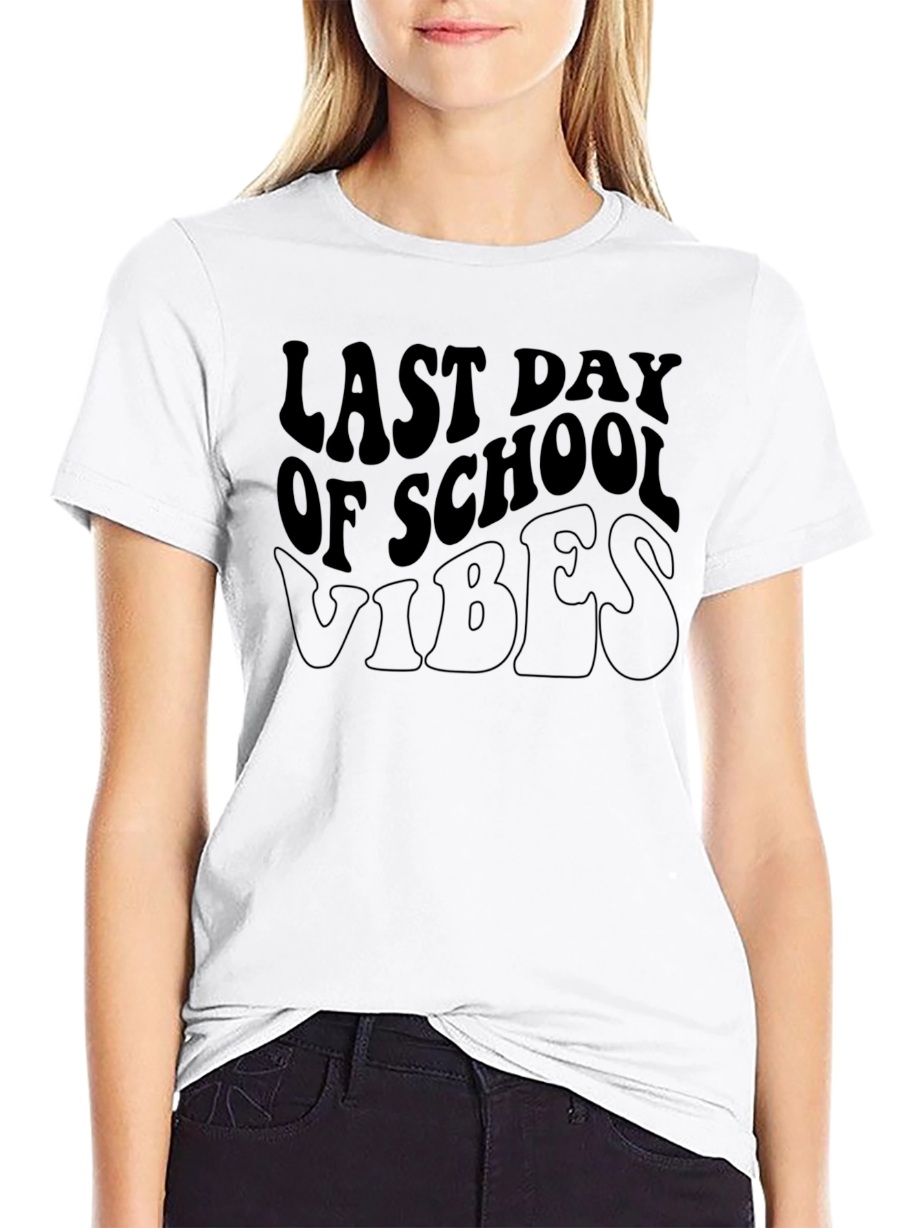 Last Day of School Vibes Black T-Shirt