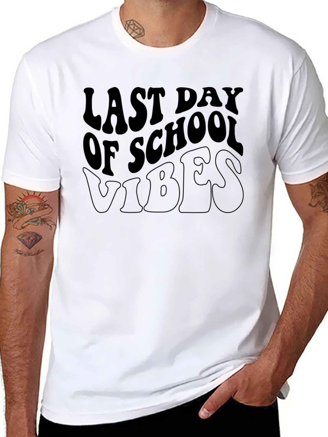 Last Day of School Vibes Black T-Shirt