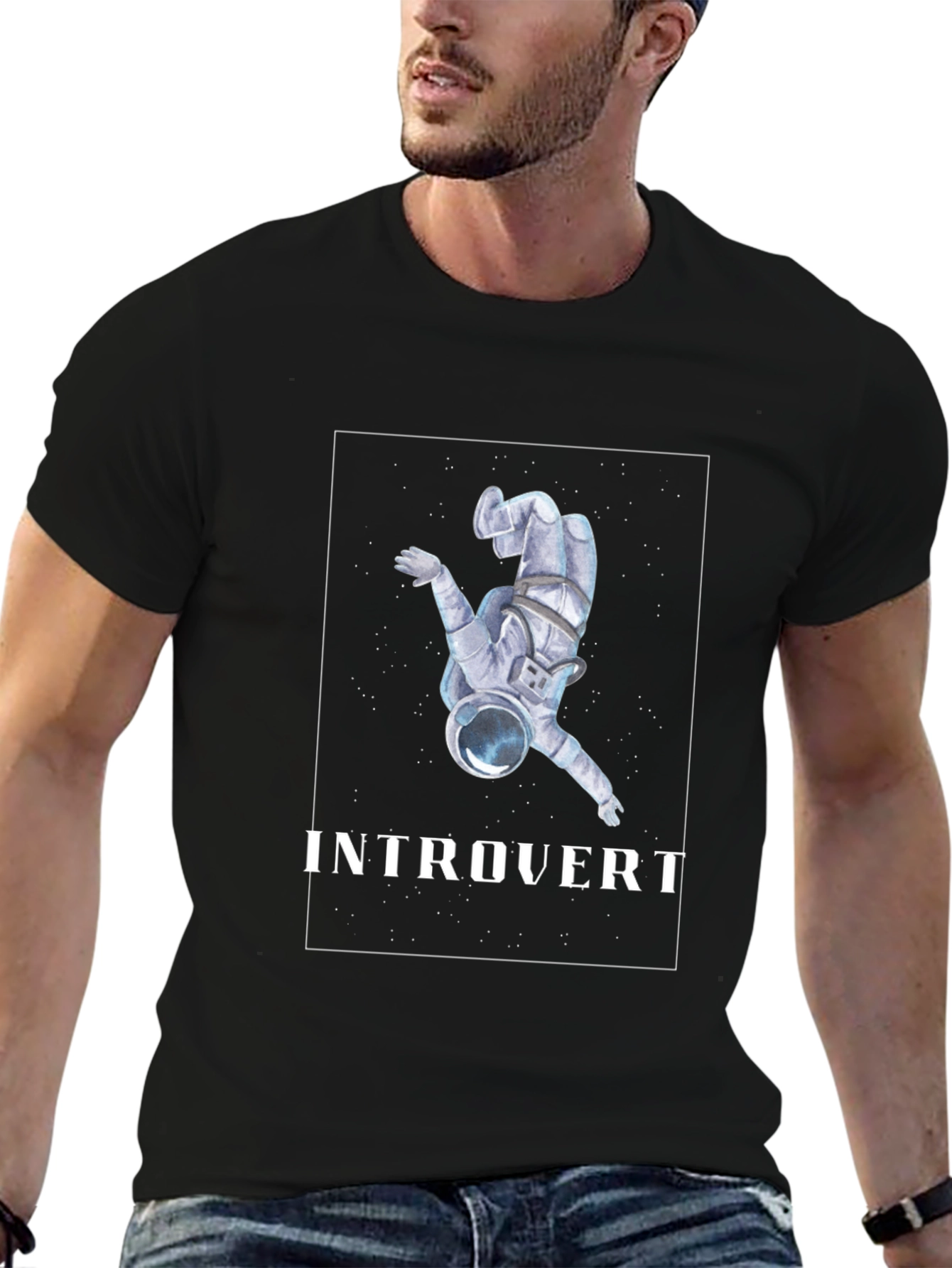 Introvert Astronaut Graphic T-Shirt