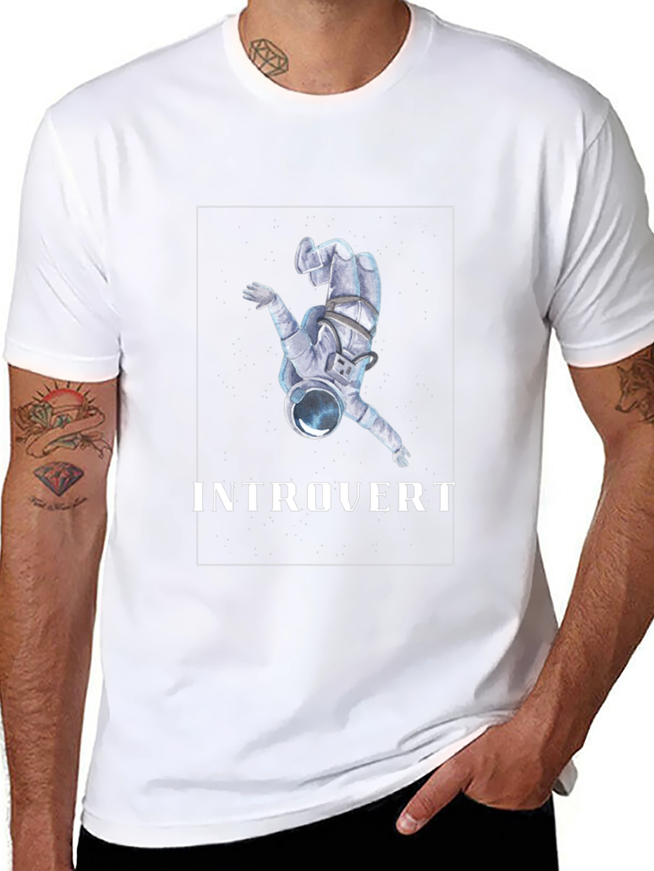 Introvert Astronaut Graphic T-Shirt