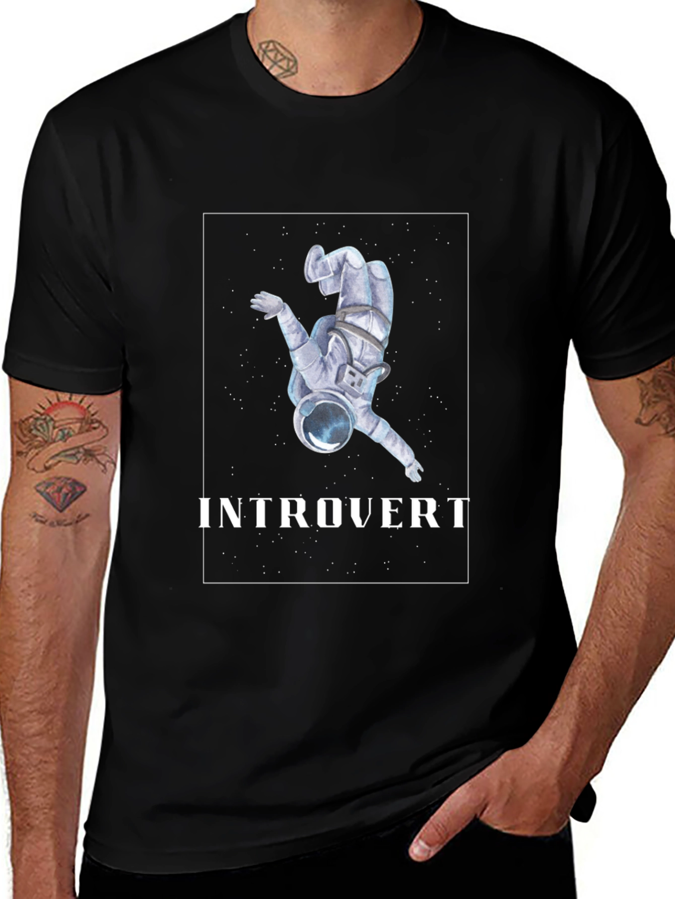 Introvert Astronaut Graphic T-Shirt