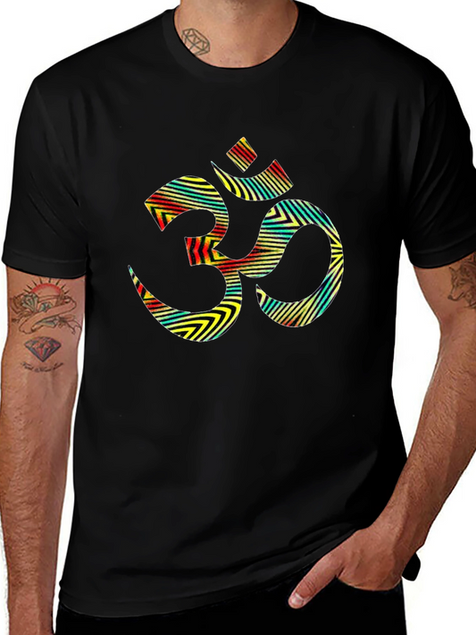 Om Symbol Graphic Tee - Stylish Black T-Shirt