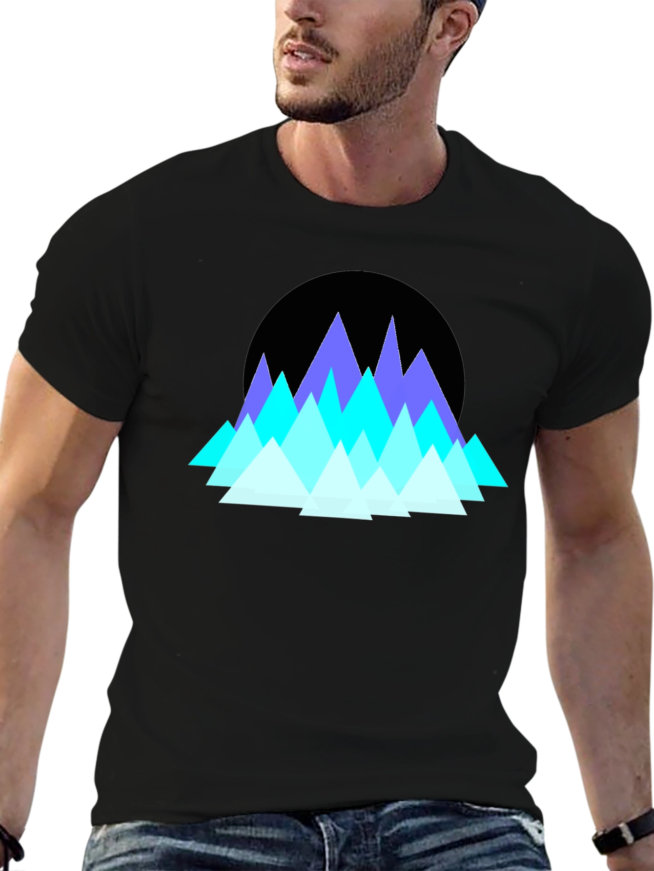 Geometric Mountain Peak T-Shirt