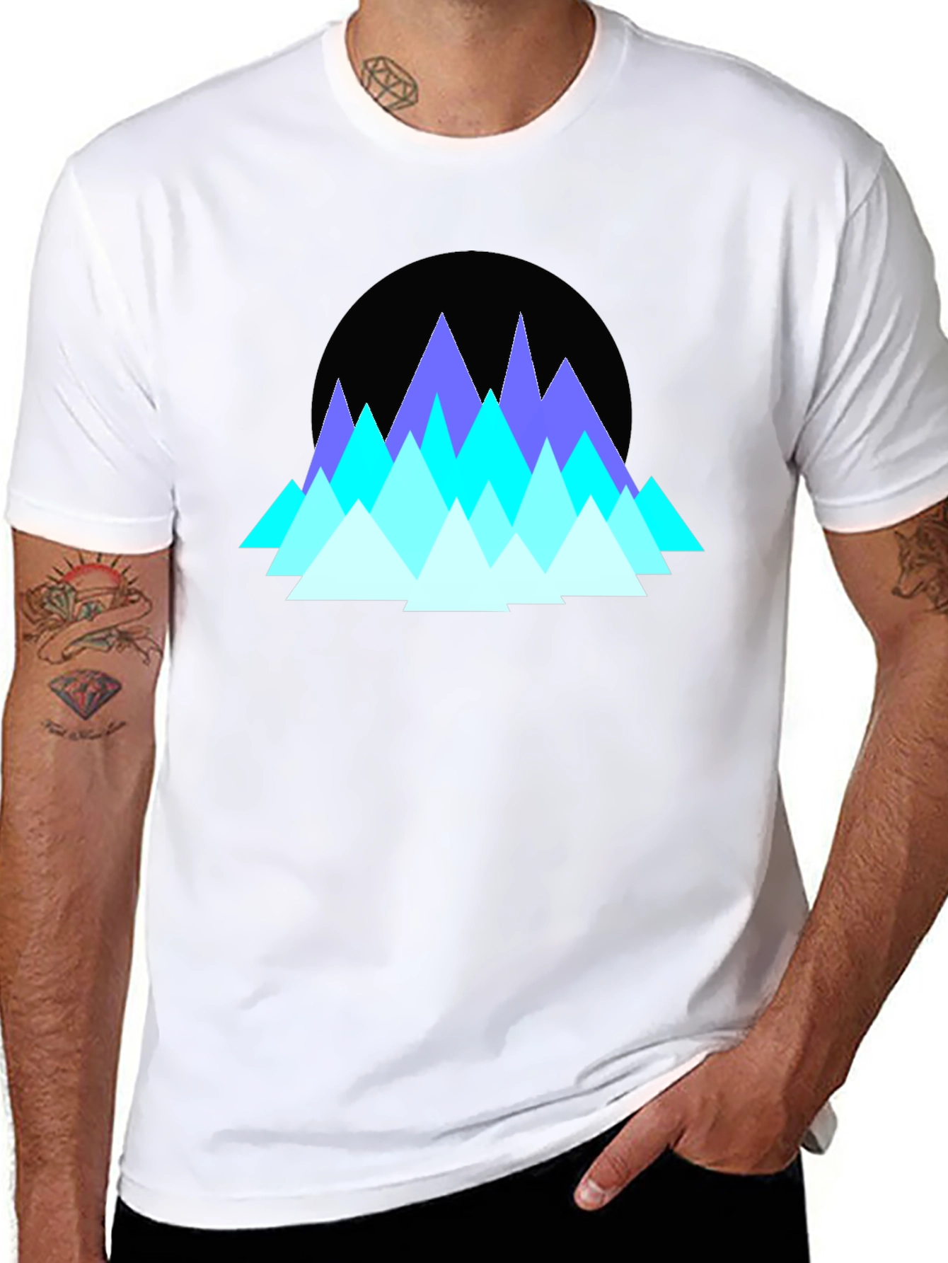 Geometric Mountain Peak T-Shirt
