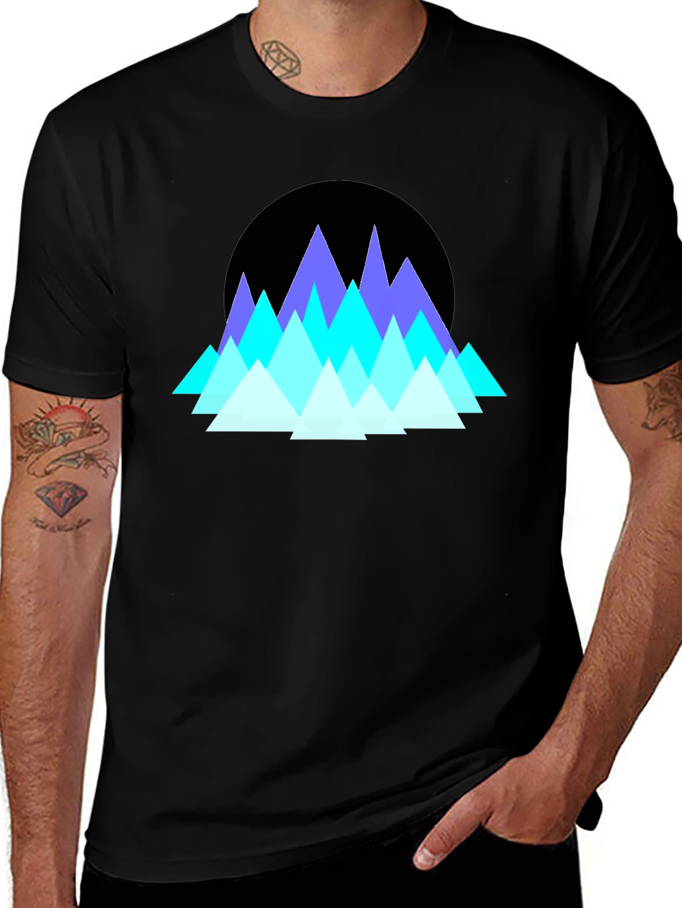 Geometric Mountain Peak T-Shirt